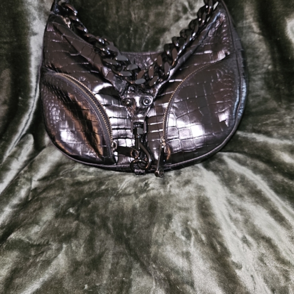 Rebecca Minkoff Black Shoulder Bag with Silver Hardware - Picture 3 of 5